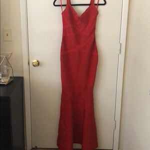 Long Bandage Red Gown